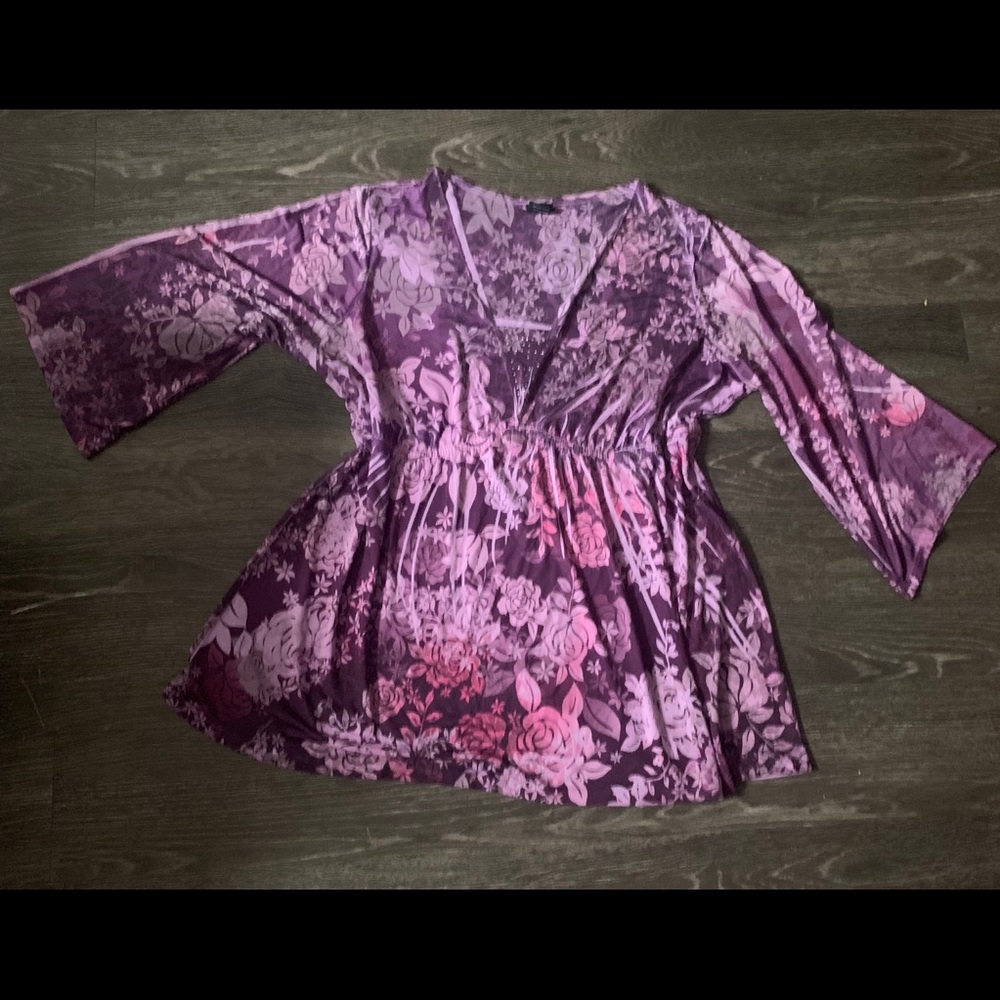 Purple Floral Top